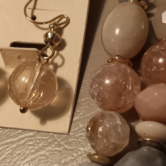 Ava Renee women's matching set multi-color multi-layer necklace & earrings - NWT - Picture 4 of 11